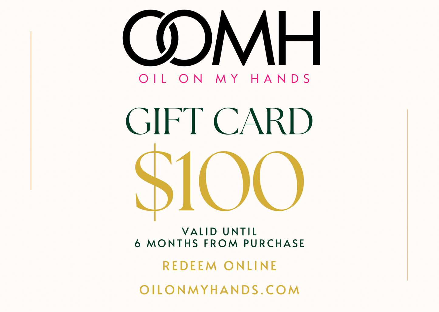 Oil On My Hands Gift Card