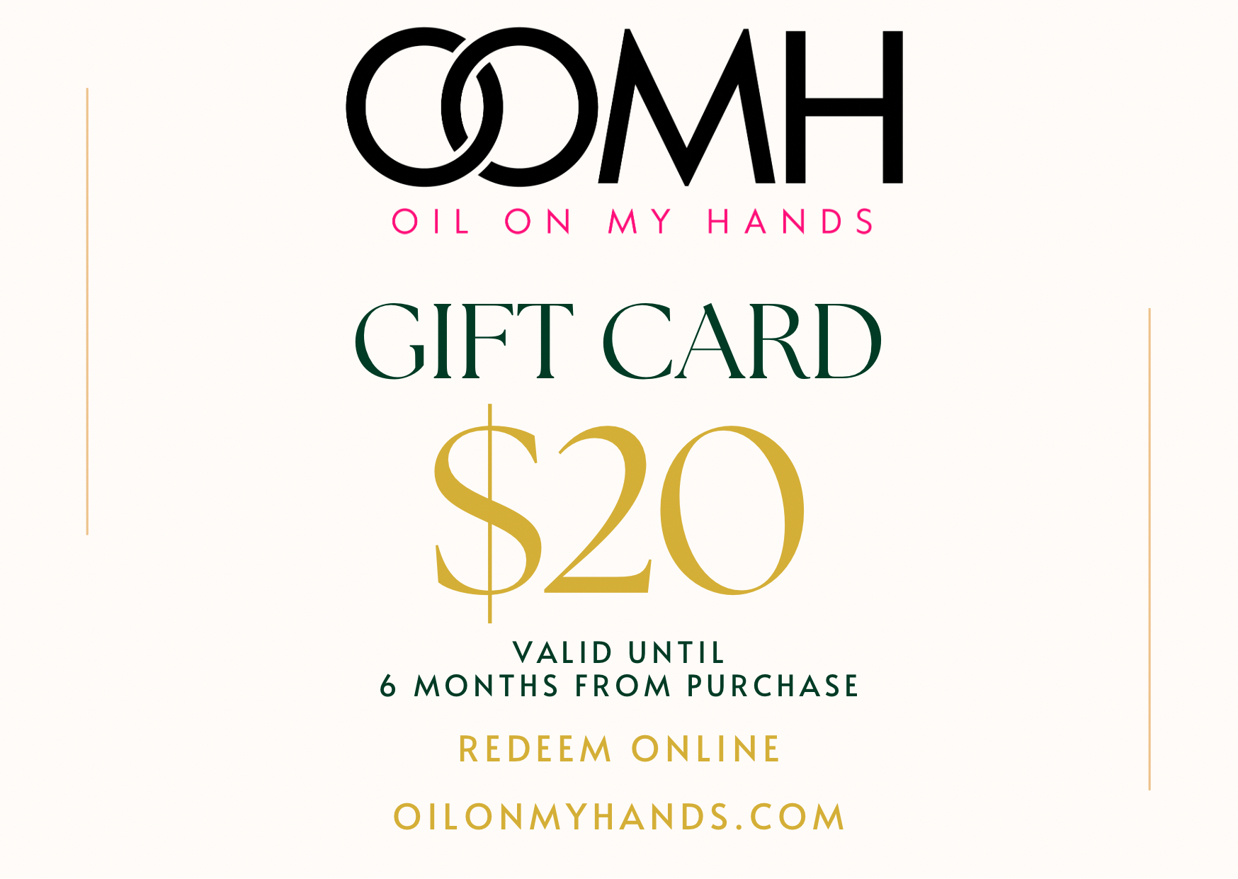 Oil On My Hands Gift Card