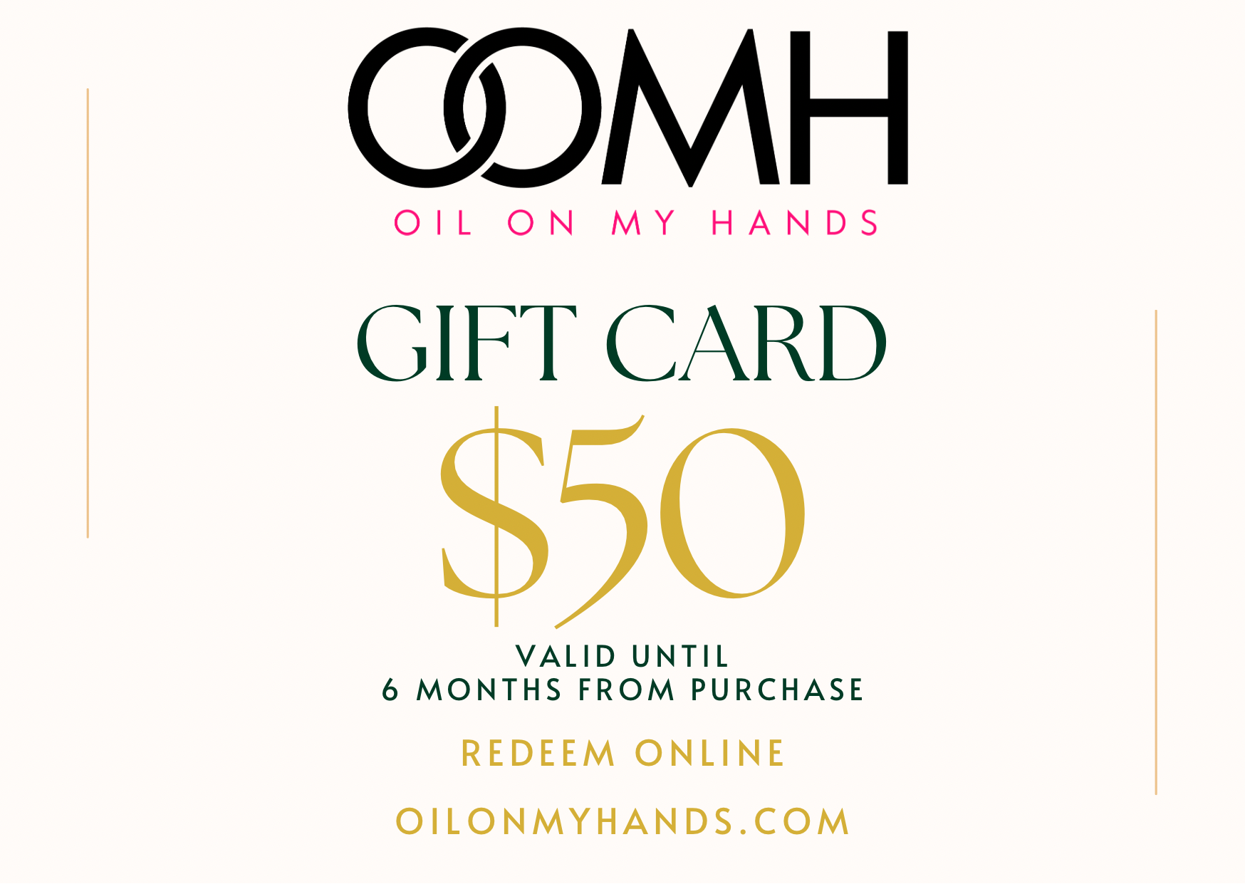Oil On My Hands Gift Card