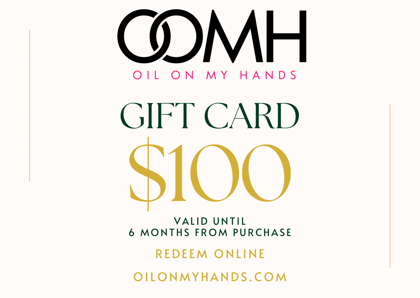 Oil On My Hands Gift Card