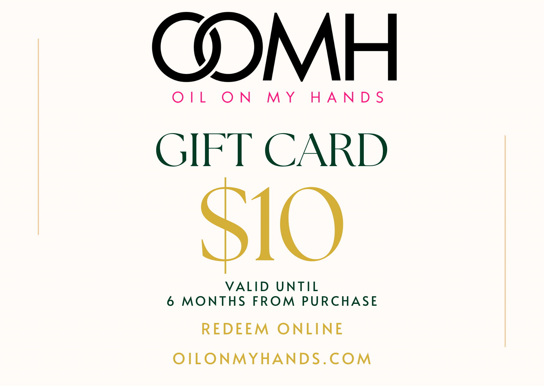 Oil On My Hands Gift Card